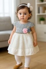 Baby Girl Lace & Floral Party Dress (IKBPW-01)